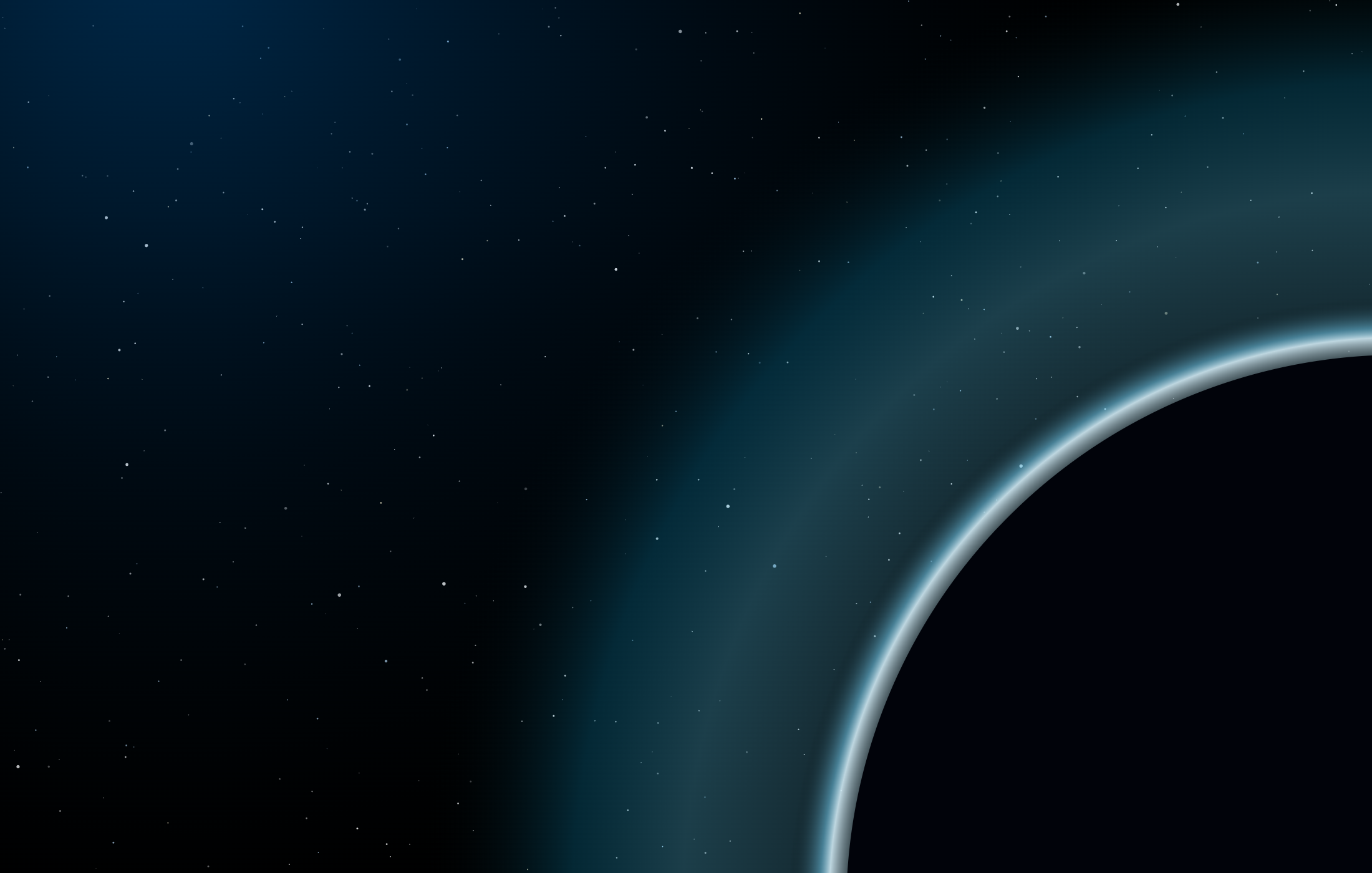 A glowing planetary limb against a starfield